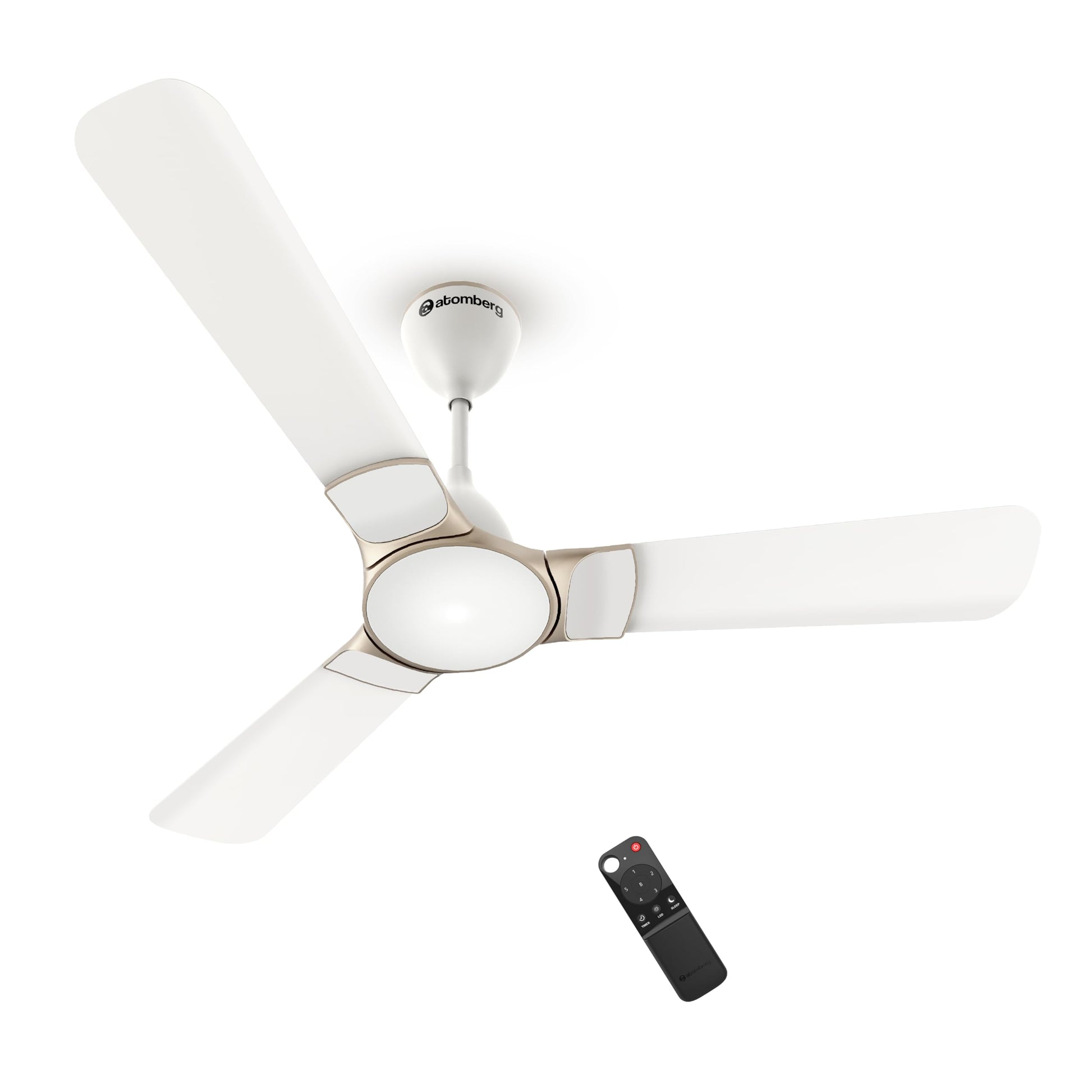 atomberg Erica Artesta 1200mm India's No.1 BLDC Ceiling Fan with Remote | BEE 5-star | Best Air Delivery | Newly Launched | Low noise | LED Speed Indicator | 3 Years Warranty| Gloss White