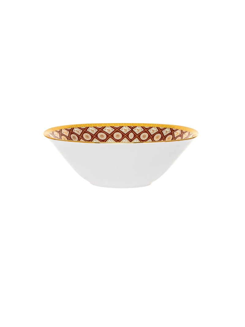 Clay Craft Fine Ceramic Golden Print Royal Velvet Dinner Set - 38 Pcs -(Maroon Golden), for Family of 6, Dinner Set Ceramic, Dining Set for Dinner, Crockery Set for Gift, Kitchen Set for Home
