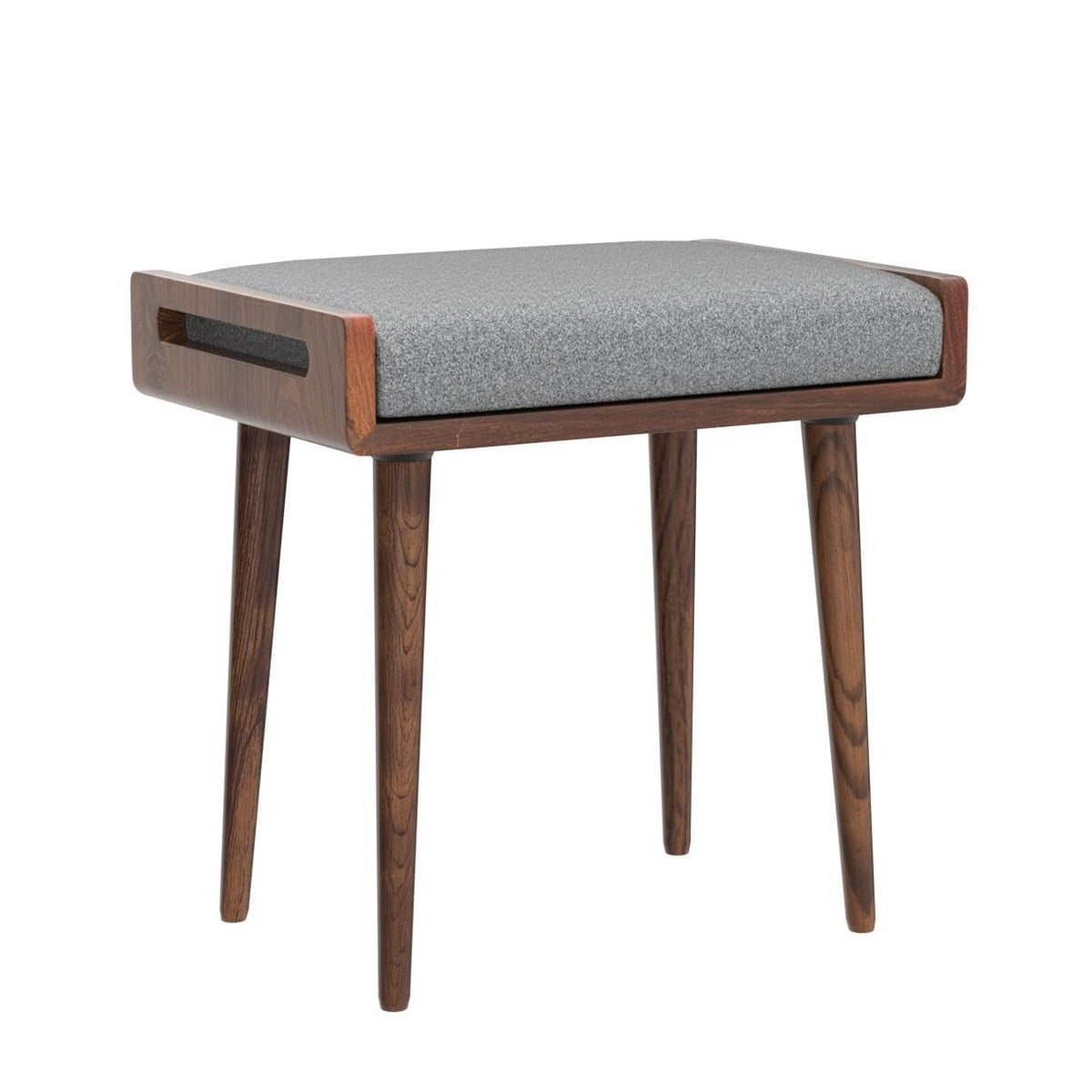 Sheesham Wood Ottoman Stool with Cushion | Compact Wooden Footrest & Seating Stool | Multipurpose for Living Ro