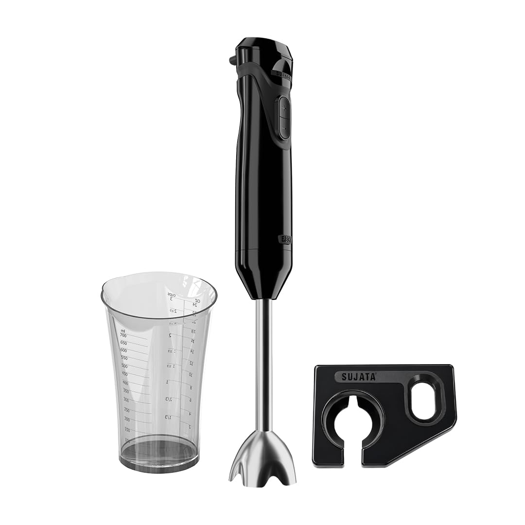 Sujata Blendstick 600W Hand Blender | 18000 RPM, Stainless Steel Shaft, Detachable Stick - Dual Speed / Black
