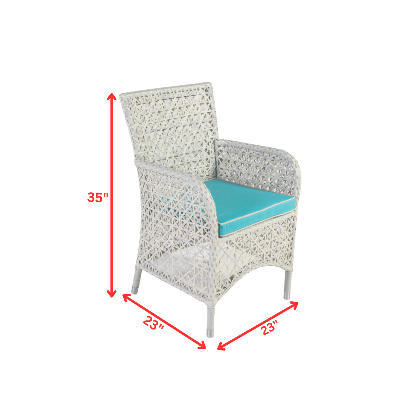 Lodovico Outdoor Patio Dining Set 6 Chairs and 1 Table (Pearl white)