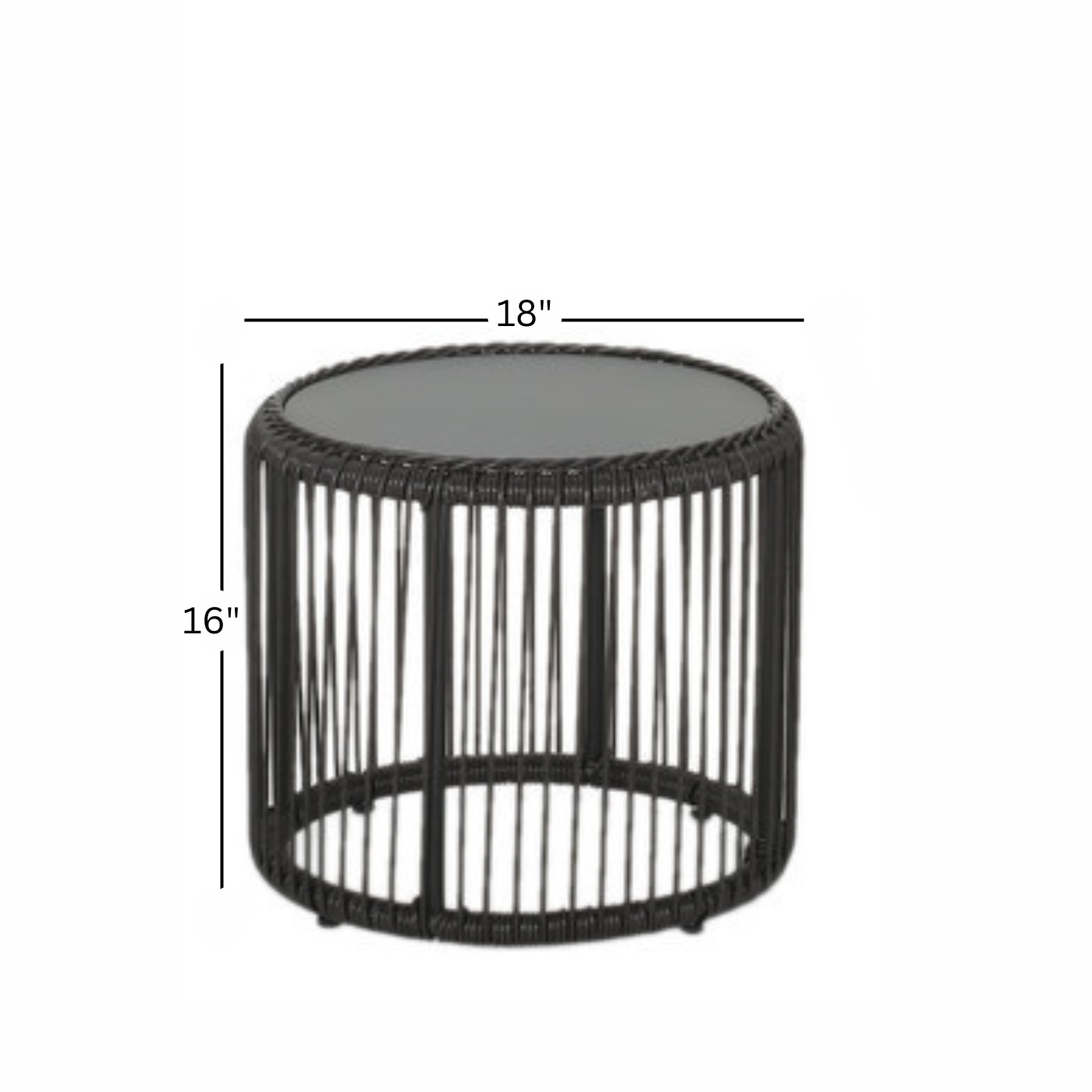 Geeks Outdoor Patio Seating Set 2 Chairs and 1 Table Set (Black)