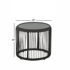 Geeks Outdoor Patio Seating Set 2 Chairs and 1 Table Set (Black)