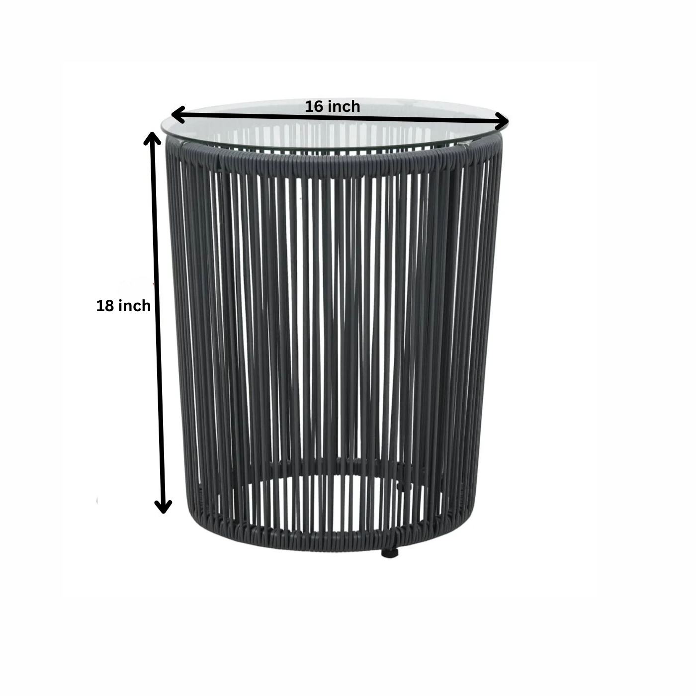 Nitra Outdoor Patio Seating Set 2 Chairs and 1 Table Set (Black)