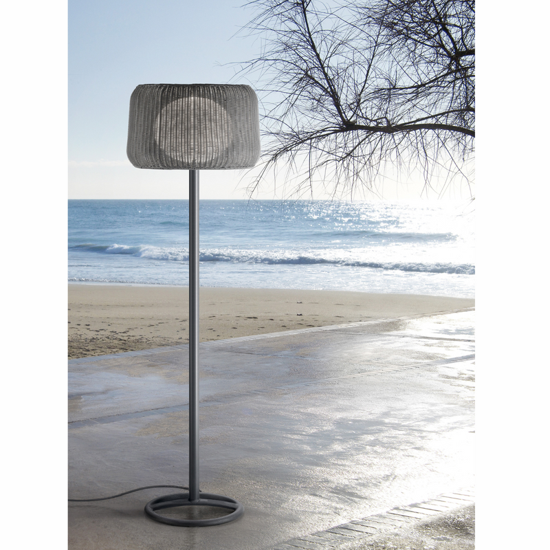 Werner Outdoor Wicker Floor Lamp