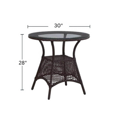 Moonpie Outdoor Patio Seating Set 4 Chairs and 1 Table Set (Dark Brown)