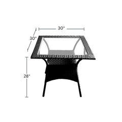 Aiman Outdoor Patio Seating Set 4 Chairs and 1 Table Set