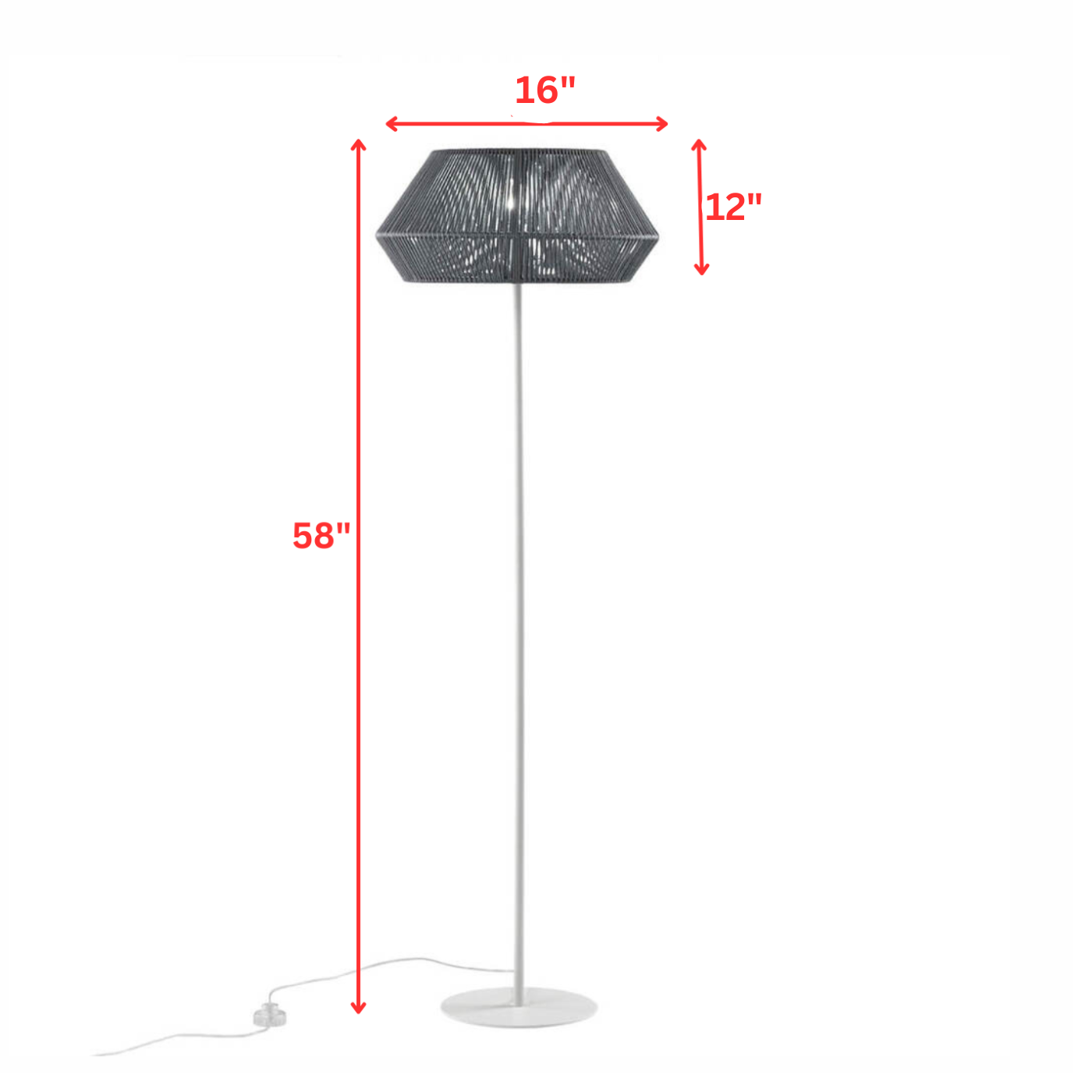 Alain Outdoor Rope Floor Lamp