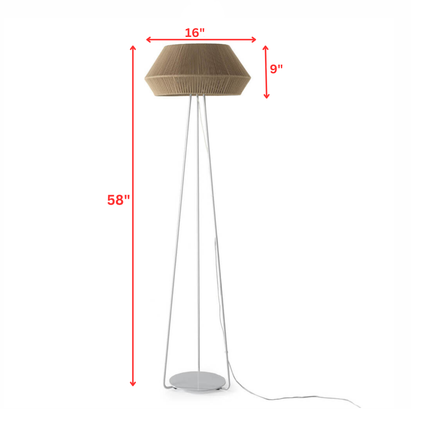 Ouida Outdoor Rope Floor Lamp