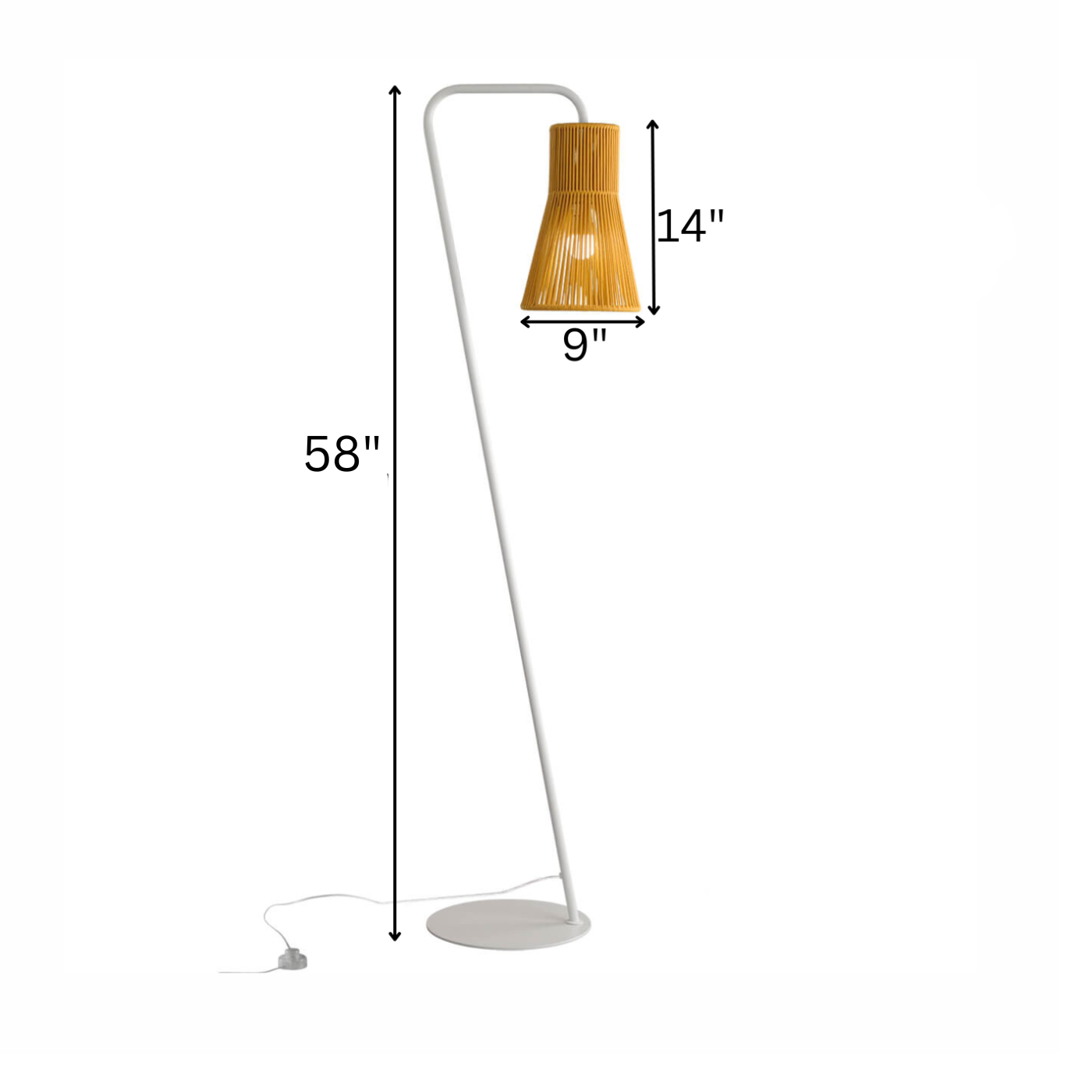 Tadday Outdoor Rope Floor Lamp