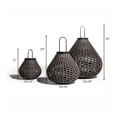 Kaori Outdoor Rope Floor Lamp (Set of 3)
