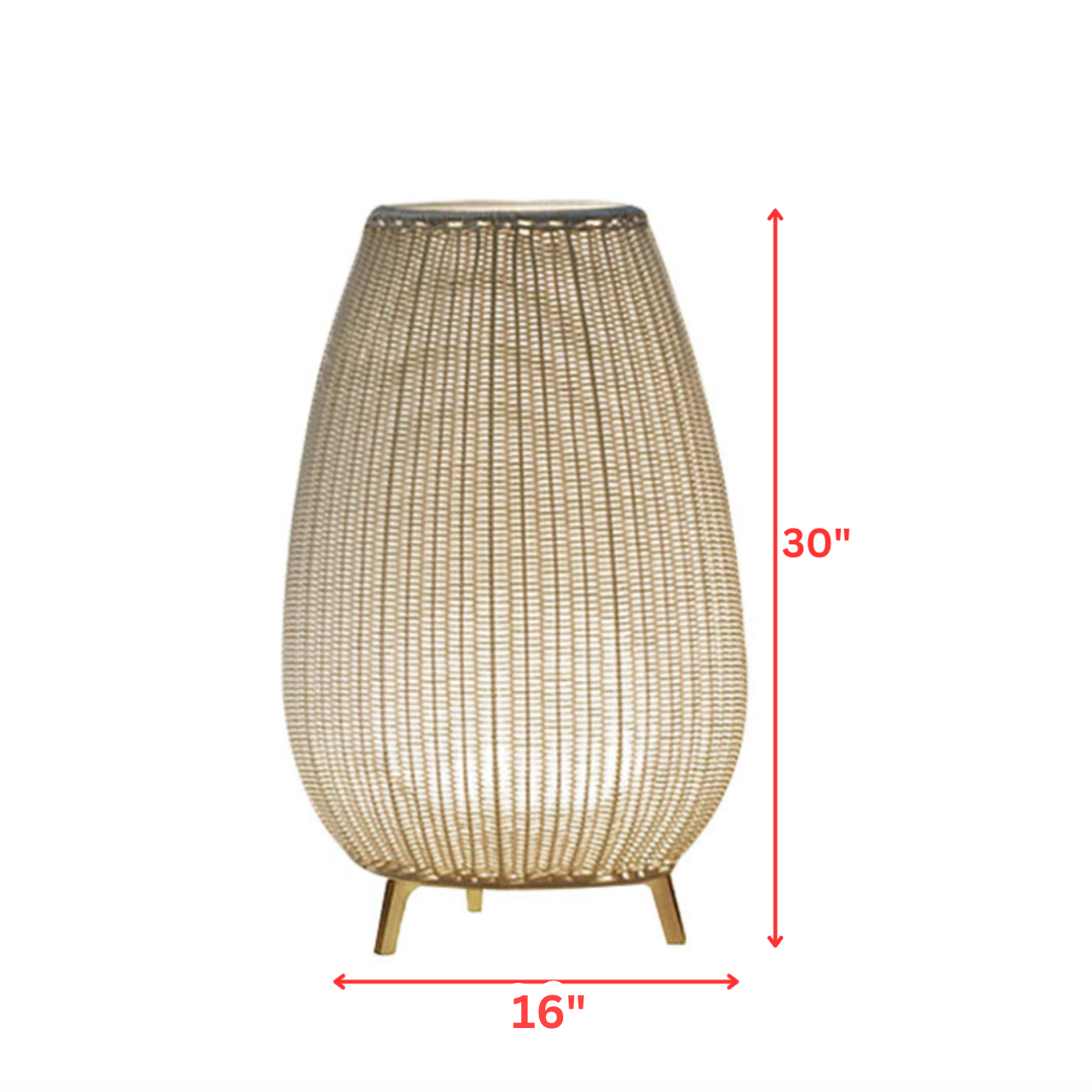 Fabel Outdoor Wicker Floor Lamp