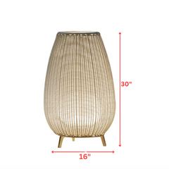 Fabel Outdoor Wicker Floor Lamp