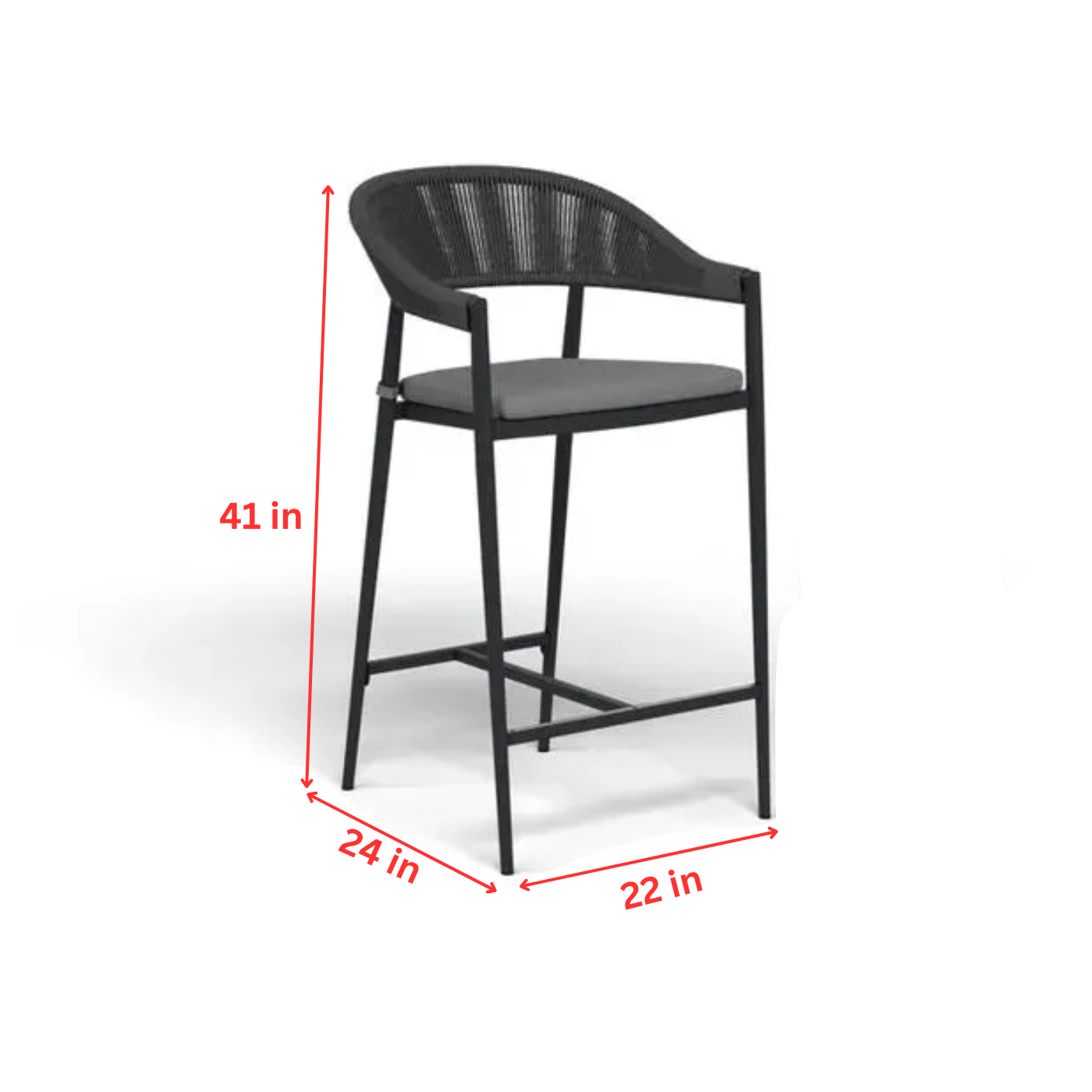 Revan Outdoor Bar Sets 4 Chairs and 1 Table Patio Bar Set (Dark Grey)