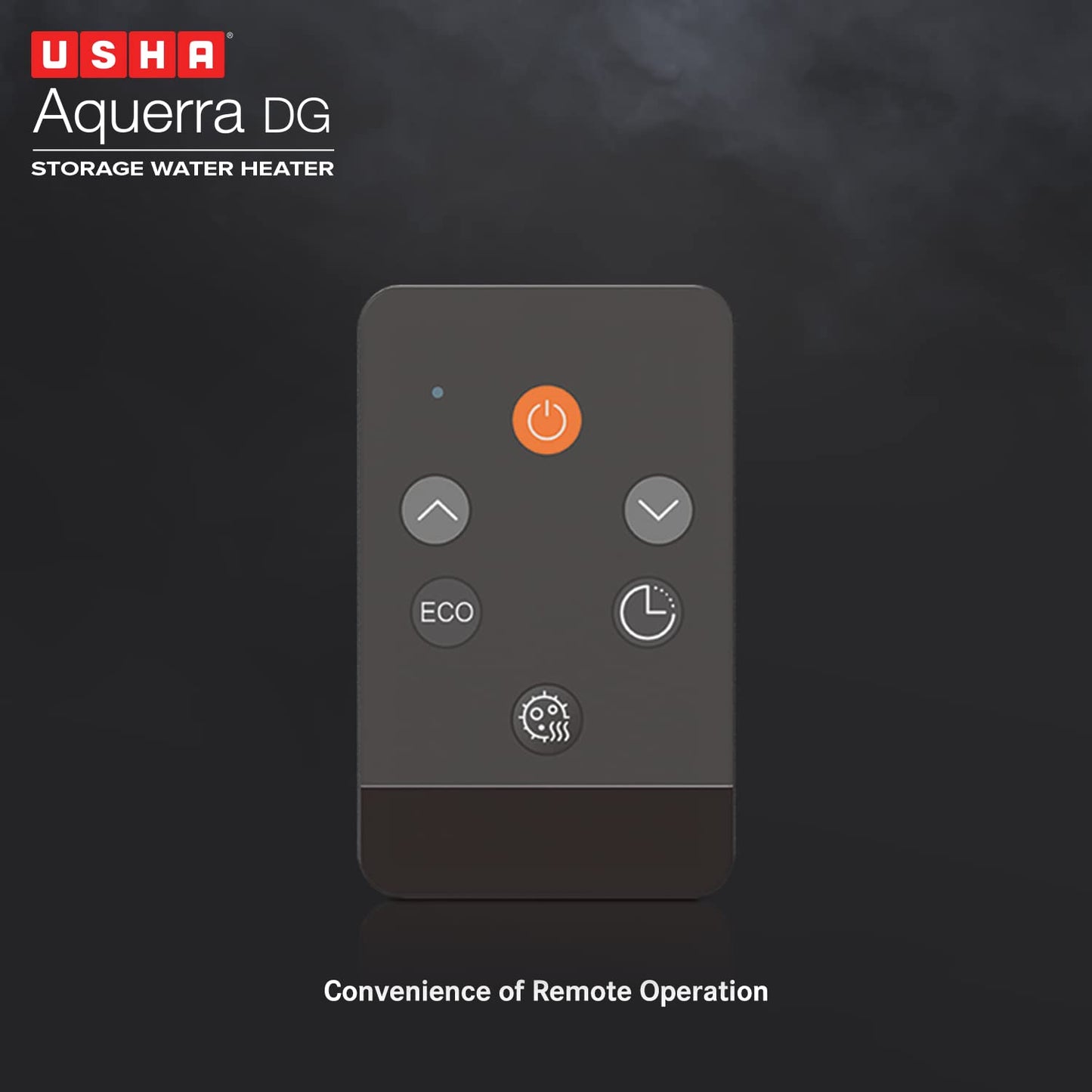 Usha Aquerra DG 25 Litre 5 Star Digital Storage Water Heater with Remote (White), Wall Mounting