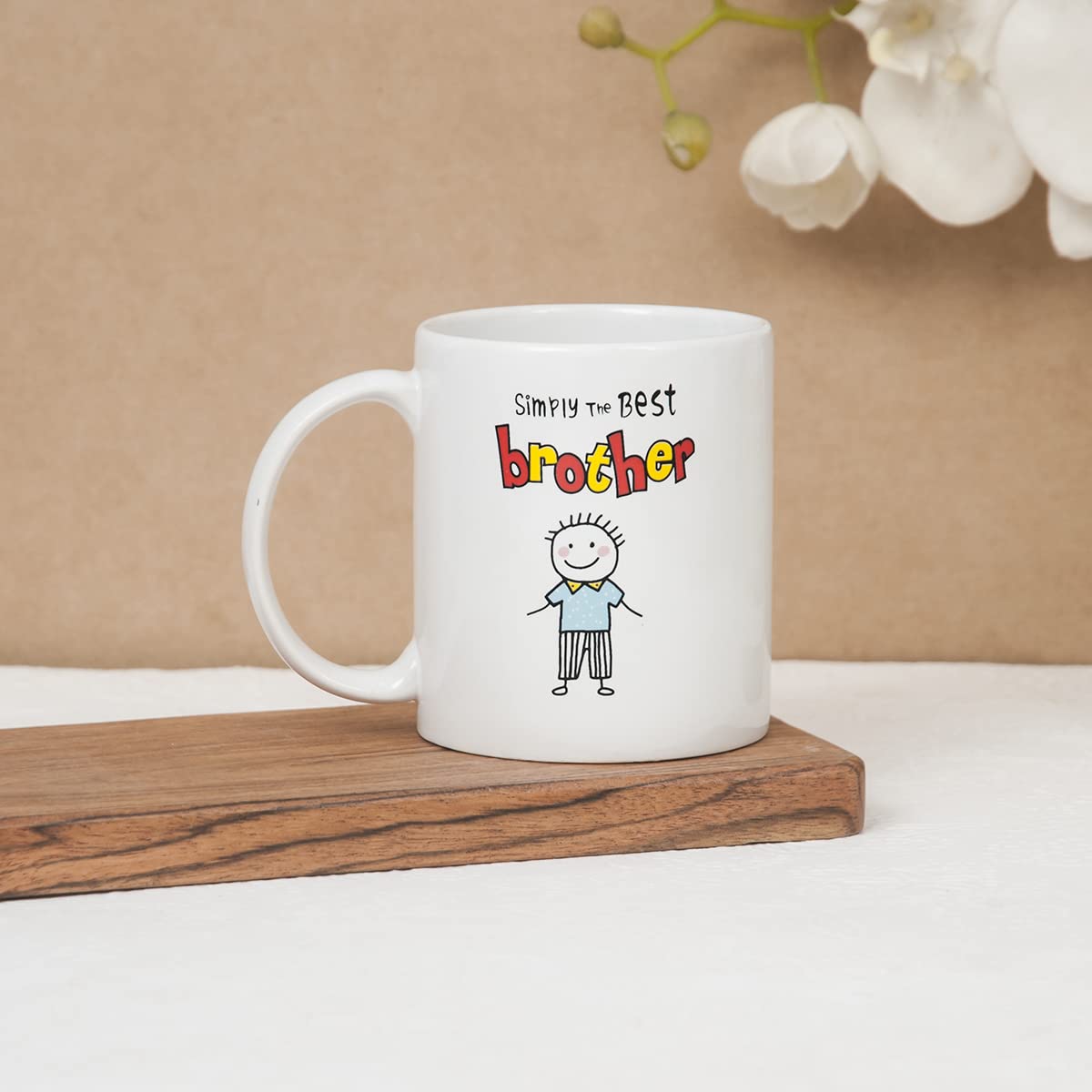 Clay Craft Ceramic Cc Mm1 Swiss Rez1 Microwave Safe Coffee Mug with Good Morning Quote, 300 ML