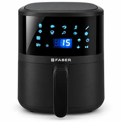 Faber 4L 1350W Digital Air Fryer | Fry, Bake, Roast | 85% Less Oil, 200°C Swirl Heating Technology |10-Preset Menu|Touch