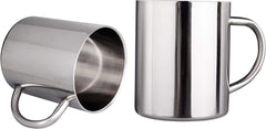 Rudra Exports Stainless Steel Double Wall Coffee Mug 500 ml Coffee Mug Tea Cups, Camping Mugs Sets (Pack of 4)