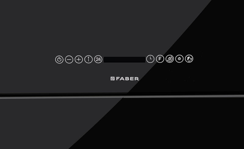 Faber 1000m3/hr Wall Mounted chimney (HOOD MIRROR PLUS BK TC LTW 90, Black), Free 1 Year Extended warranty