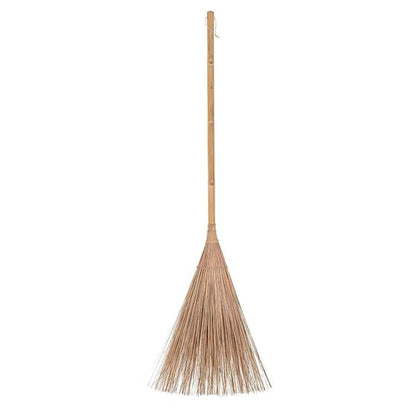 Long Stick Broom for Gaeden Wet Floor,for Garden,Home/Outdoor Cleaning Natural and Pure Bamboo Seek Coconut Jhadu/Brooms