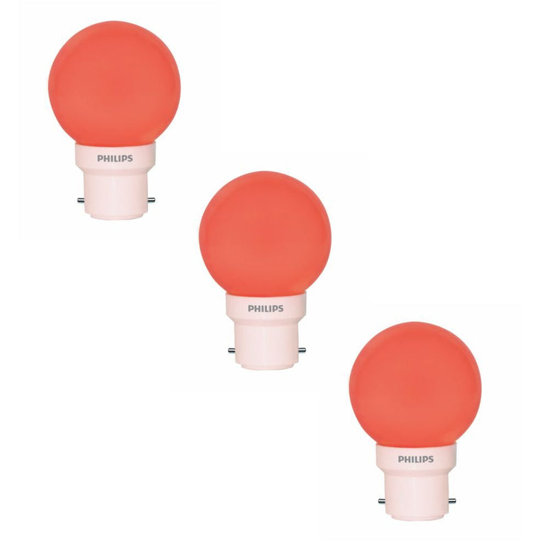 Philips 0.5W B22 LED Bulb, Pack of 3 (Deco Mini)