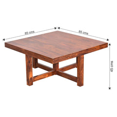 Solid Sheesham Coffee Table 4 Seater with Four Stool for Living Room Center Coffee Table for Bedroom,Cafe, Home
