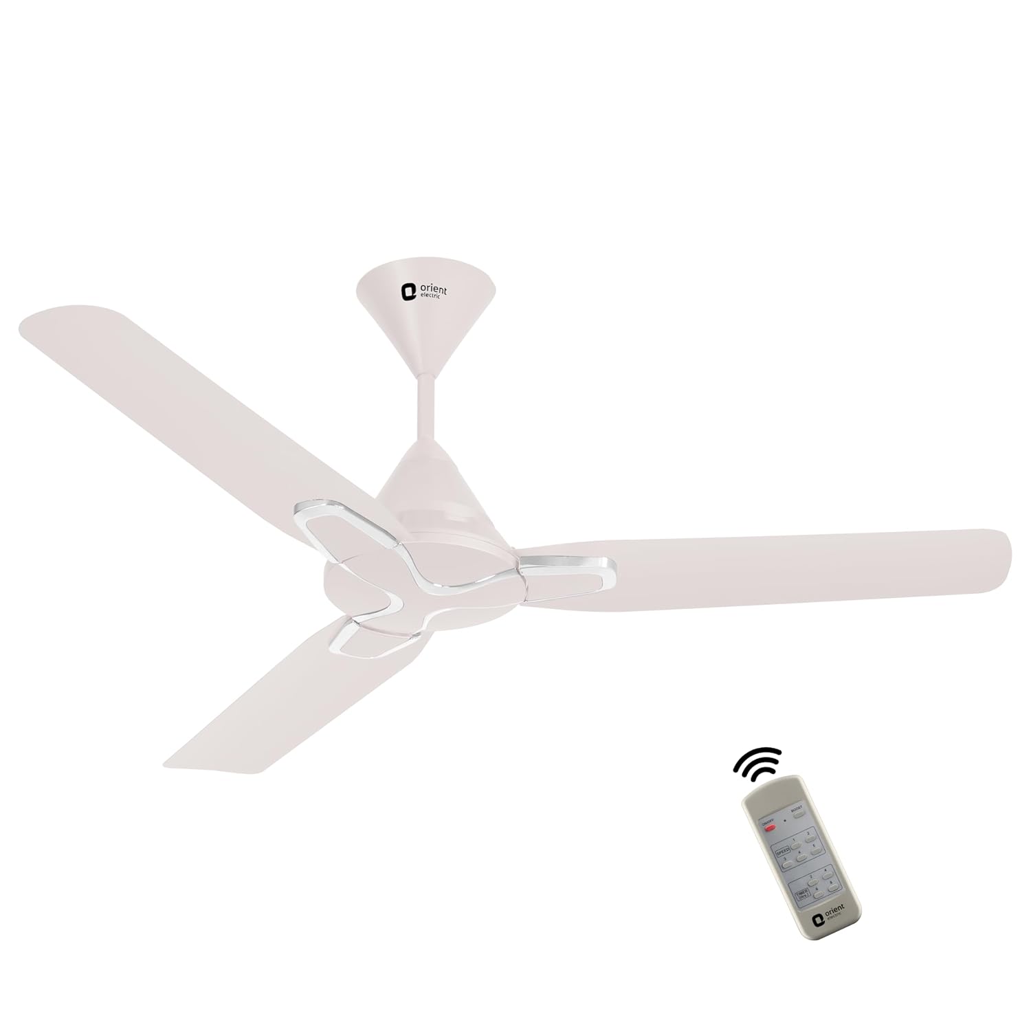 Orient Electric 1200 mm Jazz BLDC | Remote ceiling fan for home| BLDC Designer ceiling fan with fluidic ring design | Saves up to 50% | 3-year warranty | Orbes White, pack 1