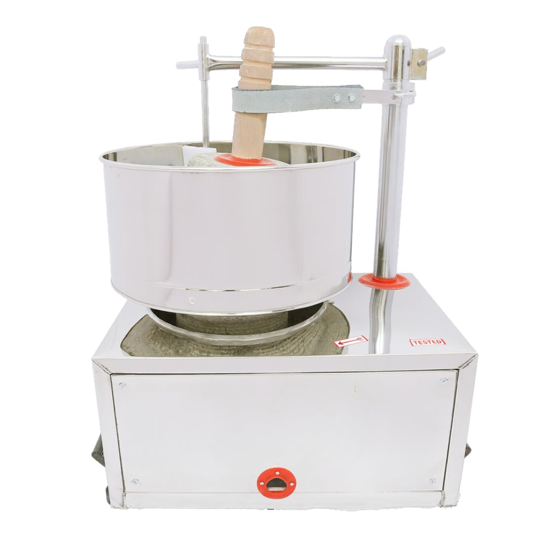 KRN Stainless Steel Commercial Ordinary Wet Grinding Stone Set 7 Litre