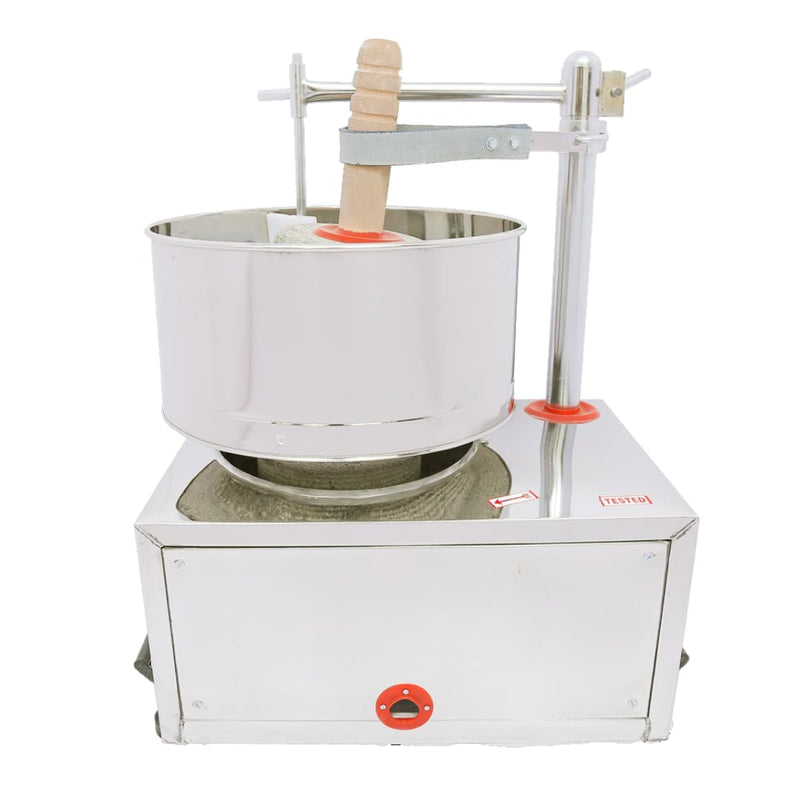 KRN Stainless Steel Commercial Ordinary Wet Grinding Stone Set 7 Litre