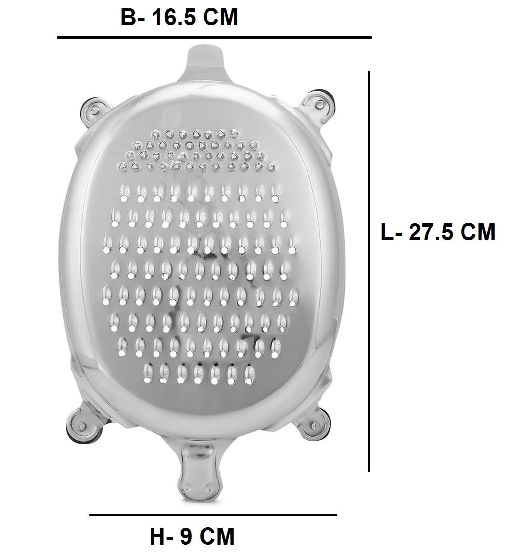 Dynore Stainless Steel Stylish Multipurpose Grater/Khamani and Slicer with Turtle Design