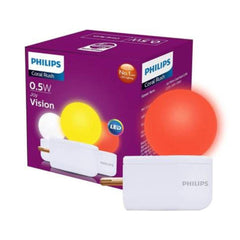 Philips Joy Vision Coral Rush 0.5-Watt LED Bulb,Pack of 3 (Box of 1 White