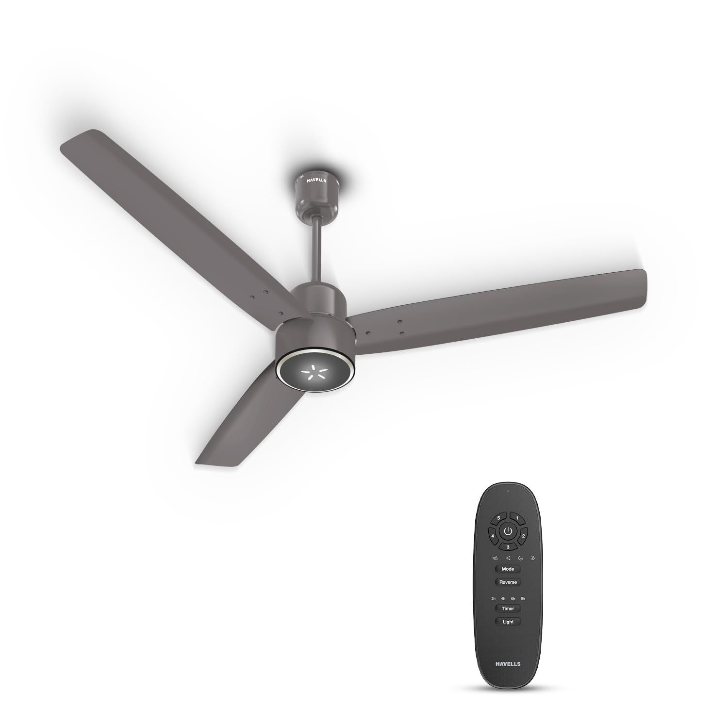 Havells FAB BLDC ULED Ceiling Fan 1200mm, 5 star, LED Speed Indicator, 380 RPM, Up to 65% Savings,Reverse Rotation,4 Speed Modes,Low Wattage 30W,Low Noise,Air Flow:225 CMM, 3 Year Warranty, Denim Blue