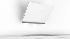 Bosch DWK98PR20ISeries 8 wall-mounted cooker hood 90 cm clear glass white printed