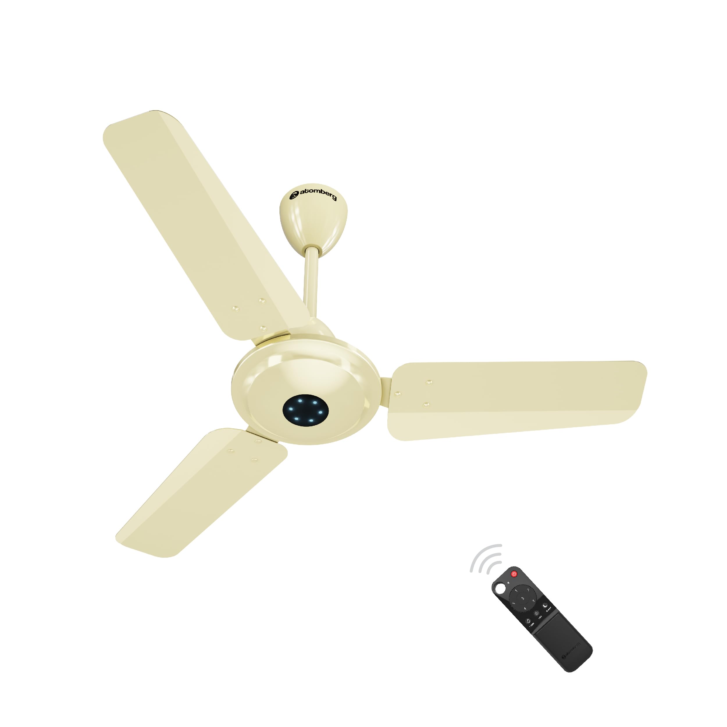 atomberg Ikano 1200mm BLDC Ceiling Fan with Remote Control | BEE 5 star Rated Energy Efficient Ceiling Fan | High Air Delivery with LED Indicators | 3 Year Warranty (Gloss White)