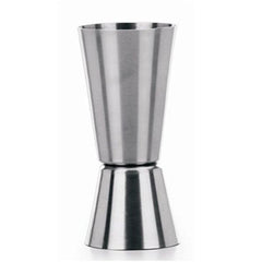 Dynore Stainless Steel Double Sided Tall Peg Measure 30 & 60 ml with 2 Wine Pourer- Set of 3