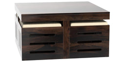 Solid Sheesham Coffee Table 4 Seater with Four Stool for Living Room Center Coffee Table for Bedroom,Cafe, Home