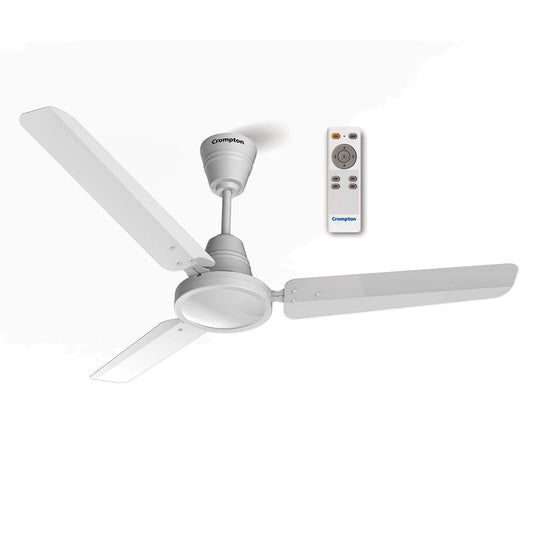 Crompton Energion HS 1200 mm BLDC Ceiling Fan with Remote Control | BEE 5 Star Energy Rating | ActivBLDC Technology | Anti-Rust | Superior Air Delivery | 5 Year Manufacturer Warranty | Opal White
