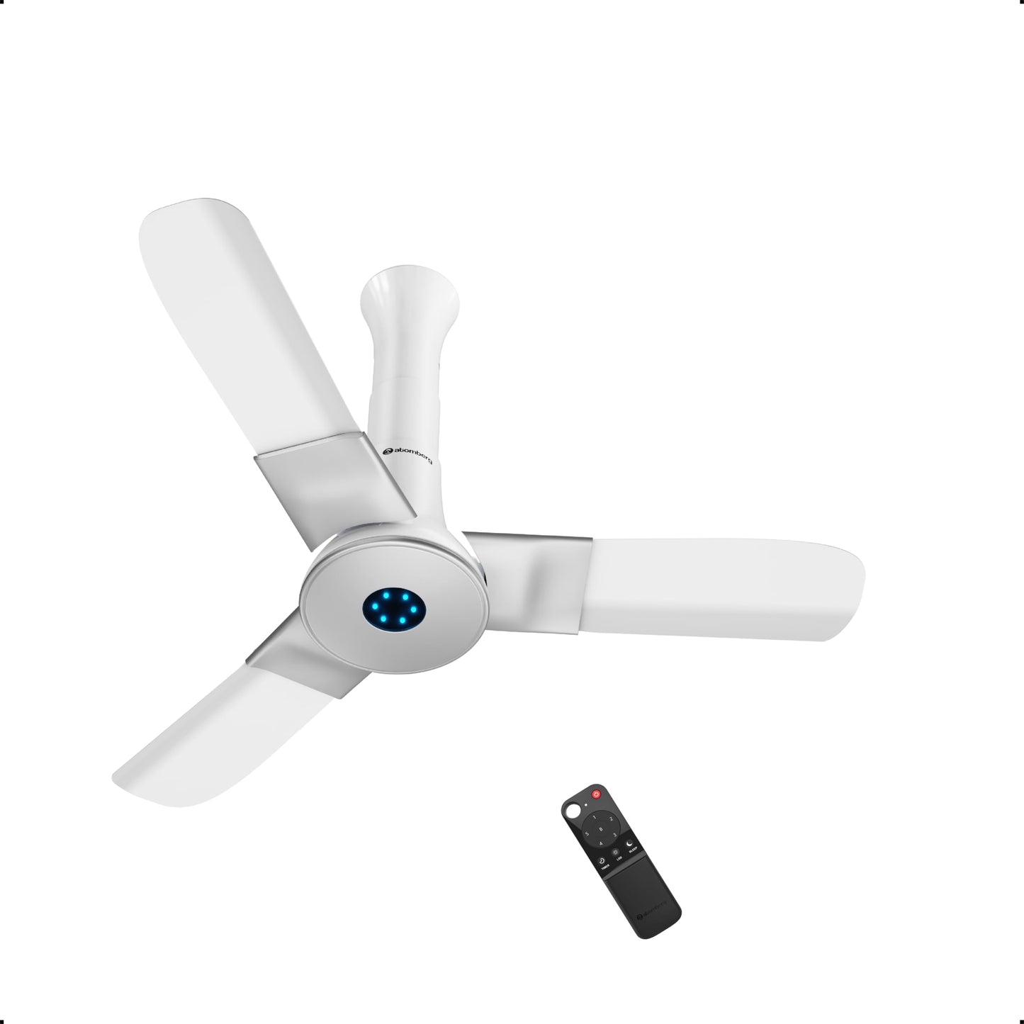 atomberg Studio+ 1200mm BLDC Ceiling Fan with Remote Control | BEE 5 star Rated Energy Efficient Ceiling Fan | High Air Delivery with LED Indicators | 2+1 Year Warranty (Aegean Blue)