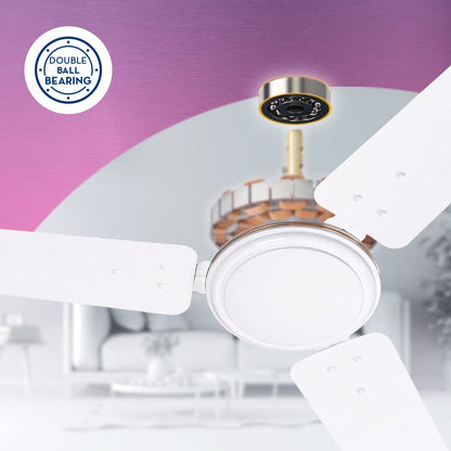 Crompton SUREBREEZE SEA SAPPHIRA 1200 mm Ceiling Fan for Home | BEE Star Rated Energy Efficient Fan | Superior Air Delivery | HighSpeed | 2 Years Warranty | (Opal White), Pack of 1