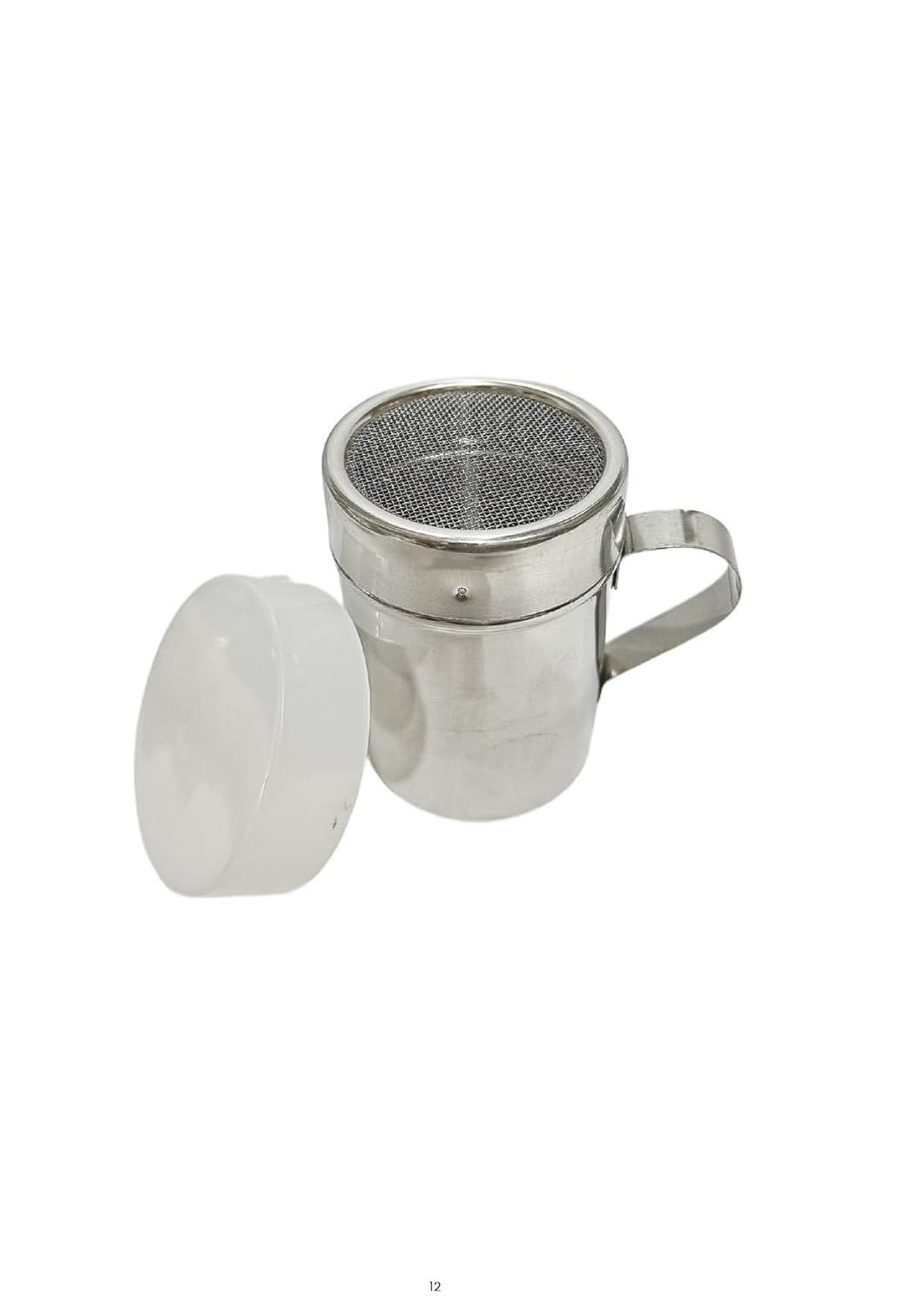 Dynore Stainless Steel Chocolate Shaker| Chat Masala Sprinkler| Dredger Shaker with Handle- Set of 2