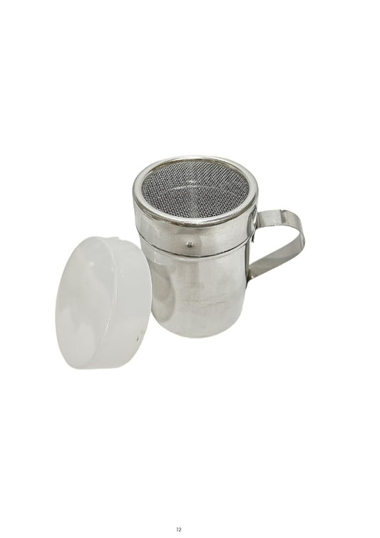 Dynore Stainless Steel Chocolate Shaker| Chat Masala Sprinkler| Dredger Shaker with Handle- Set of 2