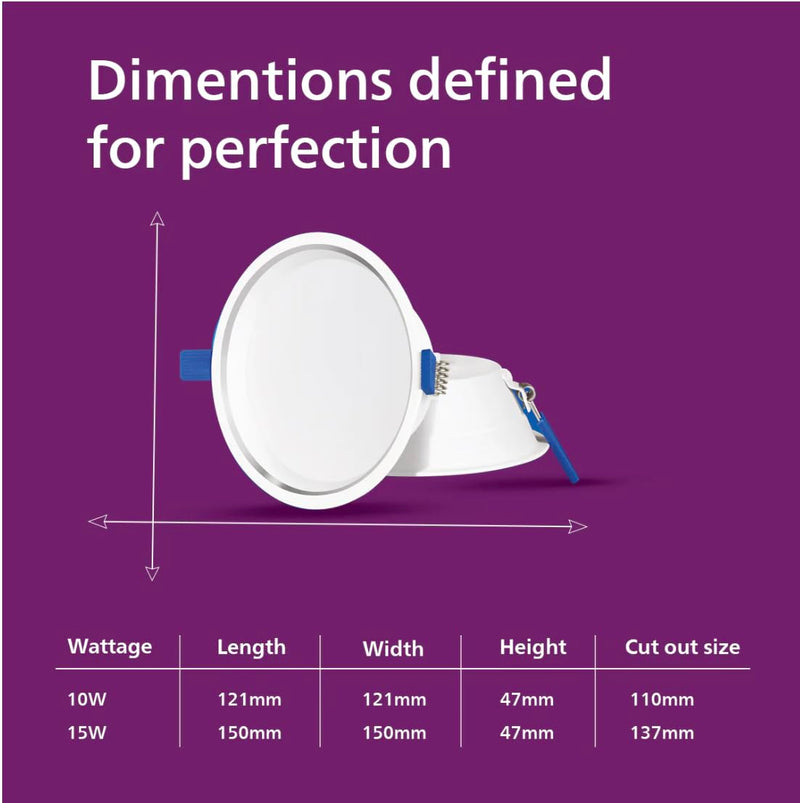 Philips Smart WiFi Aura LED Downlight (Wiz Connected) (Warm White to cool, B0F948MCGH)