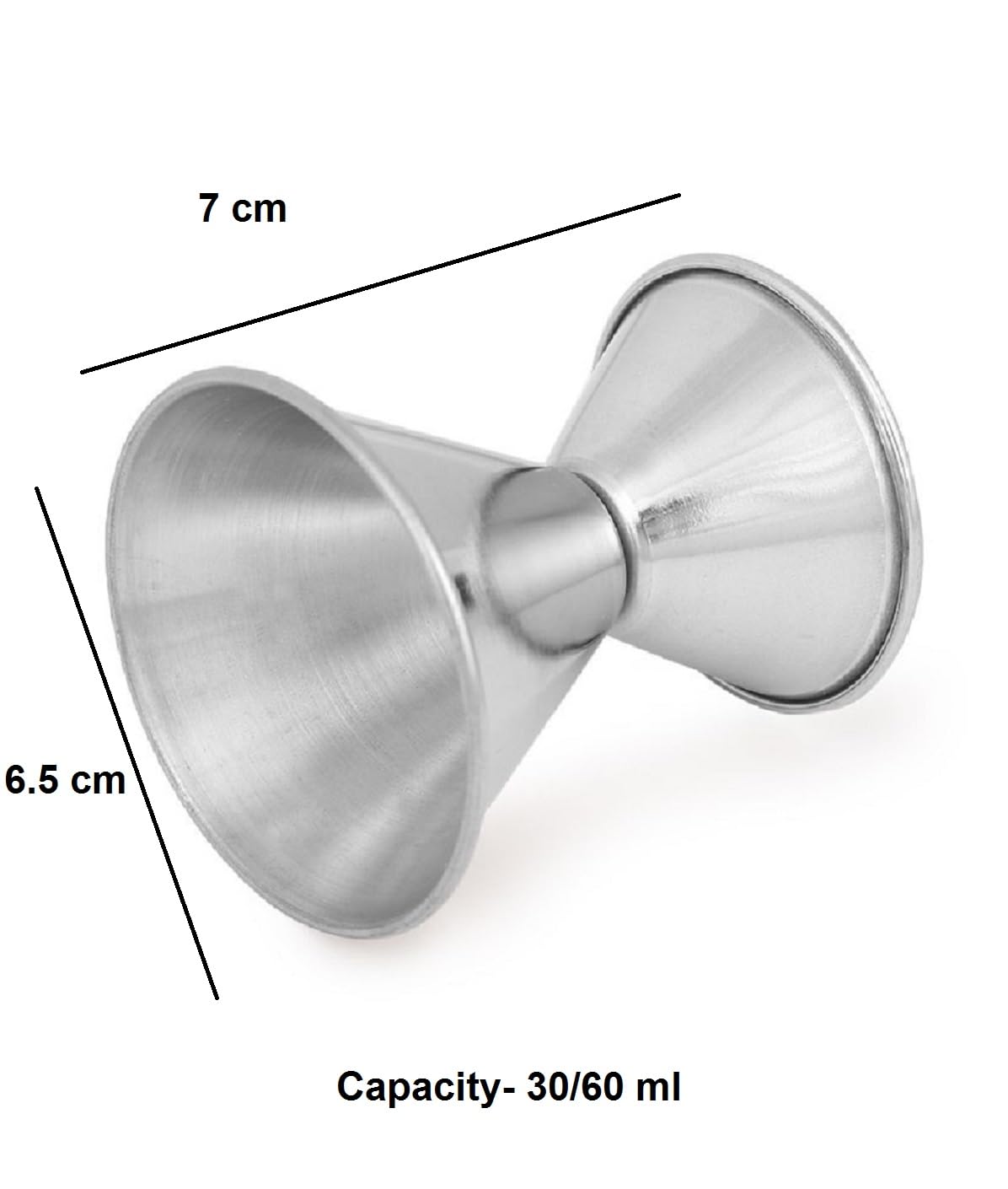 Dynore Stainless Steel Double Sided Peg Measure Set of 3-30/60, 20/40 and 15/30 ML Each