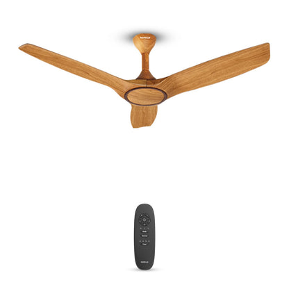 Havells Stealth Air BLDC Wood 1200mm Premium Ceiling Fan with 100% Pure Copper|5 Star Rating |Remote Controlled |Watt: 40|Air Flow: 245 cmm|Speed: 280 RPM|Free Installation|2 Year Warranty (Pinewood)