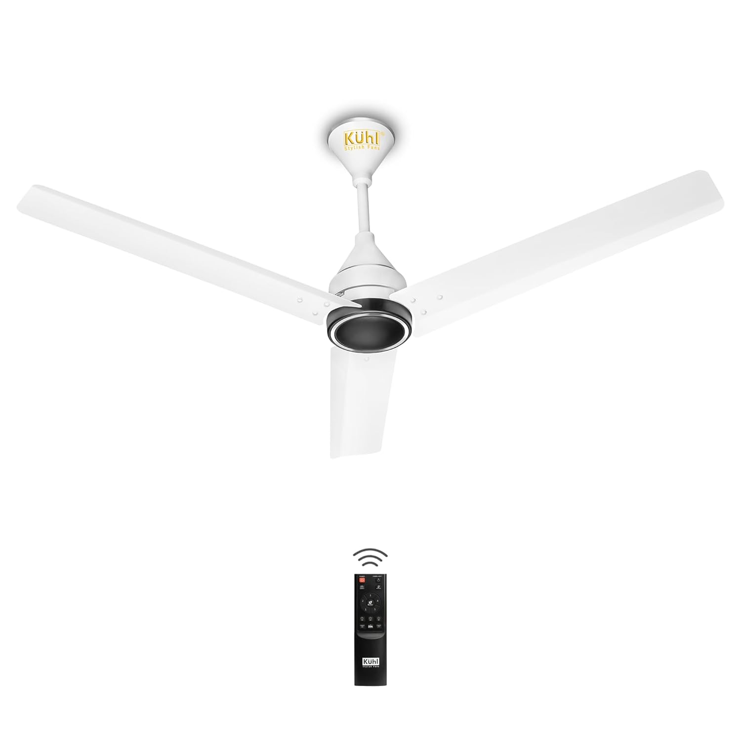 KUHL Arctis A4 1200 mm BLDC 65% Power Saving BLDC Ceiling Fan With Remote | BEE 5 Star Rated & ISI Marked | High Air Flow | 5 Year Warranty on Motor | White Dual