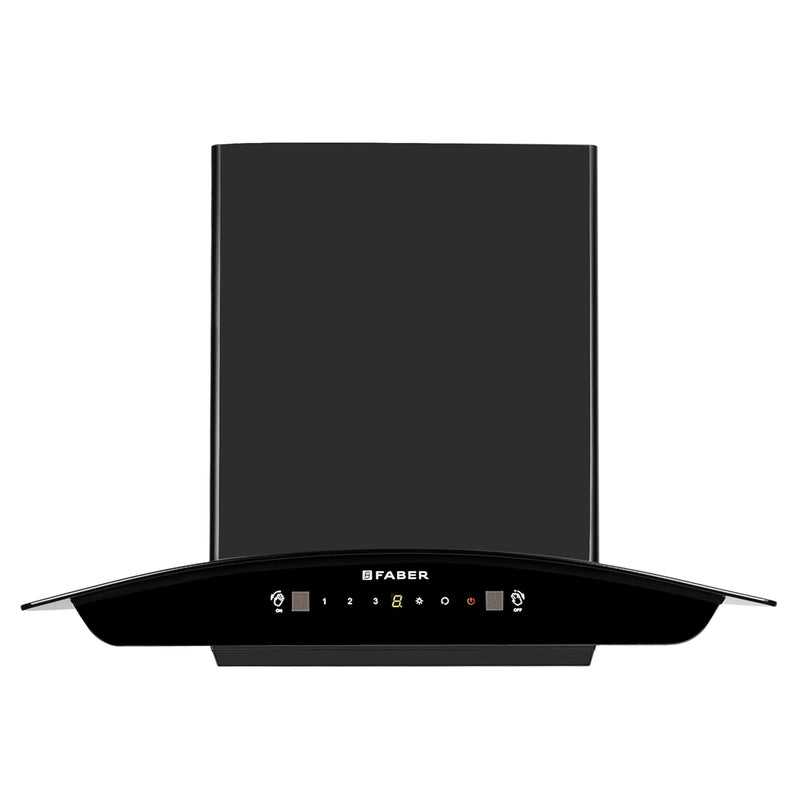 Faber Crest Pro 60cm 1350 m3/hr Filterless Autoclean Chimney | Touch & Gesture Control | Curved Shaped | Wall Mounted|8Y