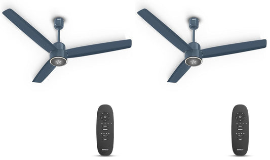Havells FAB BLDC ULED Ceiling Fan 1200mm, 5 star, LED Speed Indicator, 380 RPM, Up to 65% Savings,Reverse Rotation,4 Speed Modes,Low Wattage 30W,Low Noise,Air Flow:225 CMM, 3 Year Warranty, Denim Blue