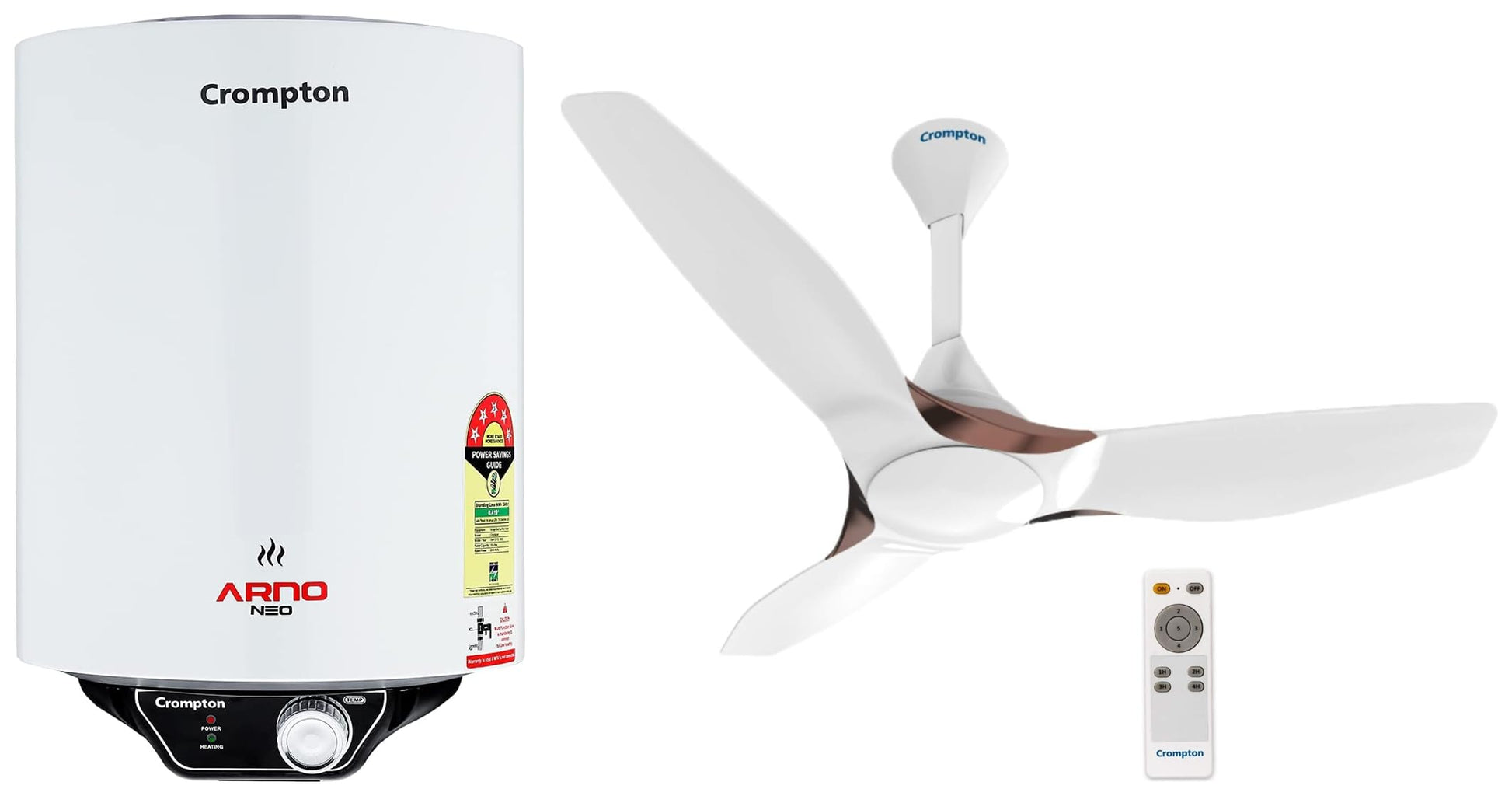 Crompton SilentPro Enso 1225 mm ActivBLDC Remote-controlled Ceiling Fan | 2X Silent | iF Design Award 2021 | 5 Years Warranty (Chestnut Wood)