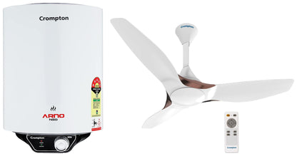 Crompton SilentPro Enso 1225 mm ActivBLDC Remote-controlled Ceiling Fan | 2X Silent | iF Design Award 2021 | 5 Years Warranty (Silk White)