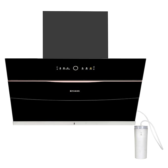 Faber Bolt 90cm 1500 m³/hr | Steam Clean Kitchen Chimney| Powerful Turbo Suction| Low Noise | Filterless| Touch & Gesture Control |5Yrs Product, 12Yrs Motor Warranty by Faber| HOOD BOLT FL SW SC BK 90